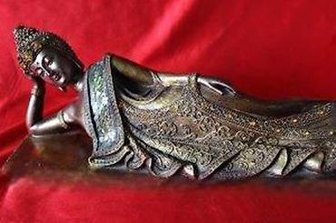 Figure: STARA FIGURA BUDE, RECLINING BUDDHA, LEŽEĆI BUDA, RETKO | Stara — 14