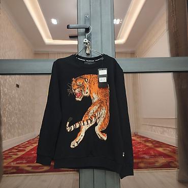 туника тигровая: Свитшот Philipp Plein с тигром - Цвет: черный - Декор: крупный — 2