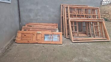 taxda qapi: Taxta qapı və pəncərə dəstləri - Material: təbii ağac (şam tipli — 1