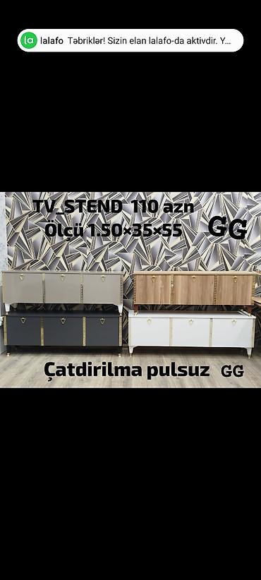Sifarişlə mebel: Yeni və Sifarişlə TV_STEND 110 azn Ölçü 1.50×35×55 Ölçü 1.80sm — 1