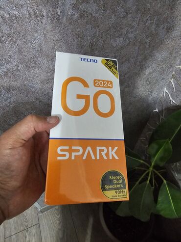 go kart: Tecno Spark, 128 GB, rəng - Ağ, Zəmanət, Sensor, Barmaq izi
