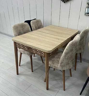 kamot termo: Mətbəx üçün, Yeni, Açılan, Dördbucaq masa, 4 stul — 8