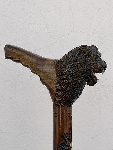 əsa: Ağacdan oyma dizaynlı əl işi əsalı - Material: bərk ağac, cilalanmış — 2