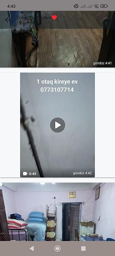 icare obyek: 1 otaqlı kirayə mənzil - Studiya tipli otaq: oturma və yataq zonası — 4