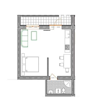 бишкее: 1 комната, 46 м², Элитка, 1 этаж, ПСО (под самоотделку) — 5
