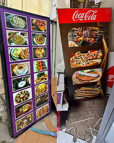 Reklam lövhələri: Reklam lovhesi tecili satilir her biri 120azn. Olcu 240x100. Unvan — 1