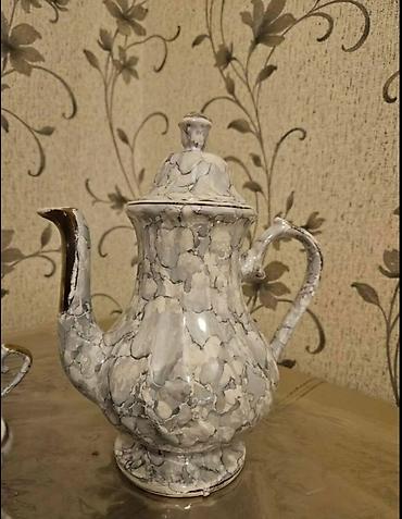 çay servis: Çay dəsti, rəng - Boz, Keramika, SSRİ — 4