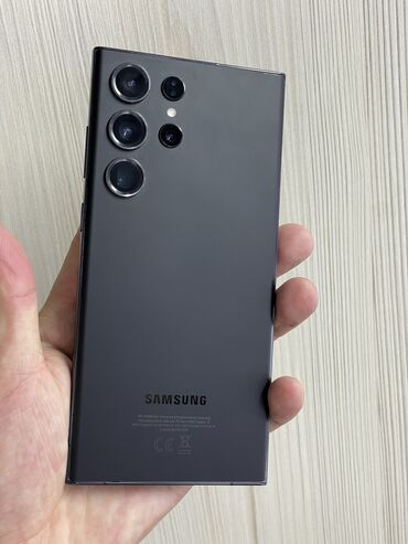 Samsung: Samsung Galaxy S23 Ultra, Колдонулган, 256 ГБ, түсү - Кара, 2 SIM