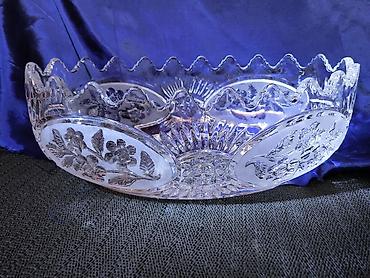 Ostali antikviteti: Kristalna cinija Zajecar iz 70ih.godina. Cinija kristal Zajecar,pun — 3