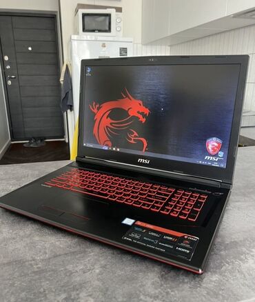 ноутбук 17 3: Ноутбук, MSI, 32 ГБ ОЭТ, Intel Core i7, 17.3 ", Колдонулган, Оюндар үчүн, эс тутум HDD + SSD