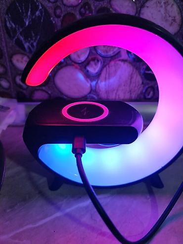 saat dəstləri: 🌈✨ LED SMART MASA LAMPASI – RGB İŞIQLANDIRMA + SİMSİZ ŞARJ + SAAT ✨🌈 — 1