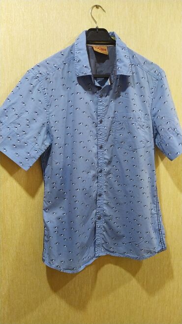 рубашки: Рубашка Zara, S (EU 36), цвет - Голубой