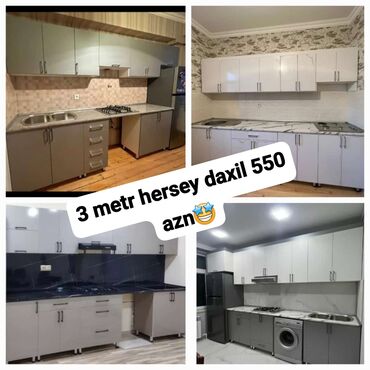 mermer metbex mebelleri: Endirimli kampaniya 3 metrlik metbex mebelleri 550 azn *Catdirilma