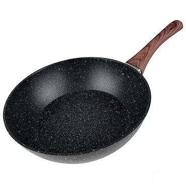 drveni stol: WOK Granitni tiganj 26X7,5cm NOVO. Opis proizvoda: Wok tiganj 26 cm je — 3