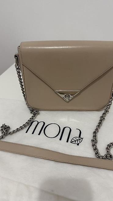 mona crna tasnica: MONA kožna torba preko ramena Lepo ocuvana, minimalni znakovi nosenja — 1