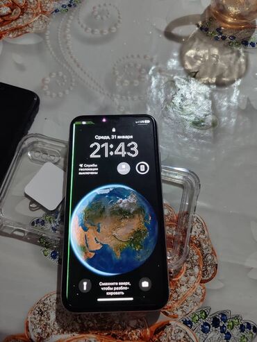air x: IPhone X, Б/у, 64 ГБ, Белый, Зарядное устройство, Защитное стекло, Чехол, 81 %
