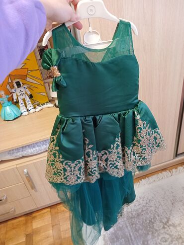 yay donu: Детское платье цвет - Зеленый