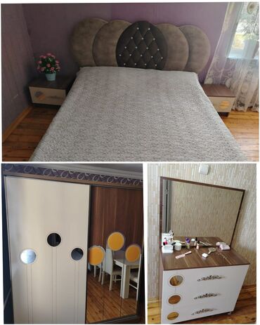 деревянные спальни: Endirim edildi❗Yataq dəsti satılır 350₼. Ünvan Neftçilər.5092Fatimə99