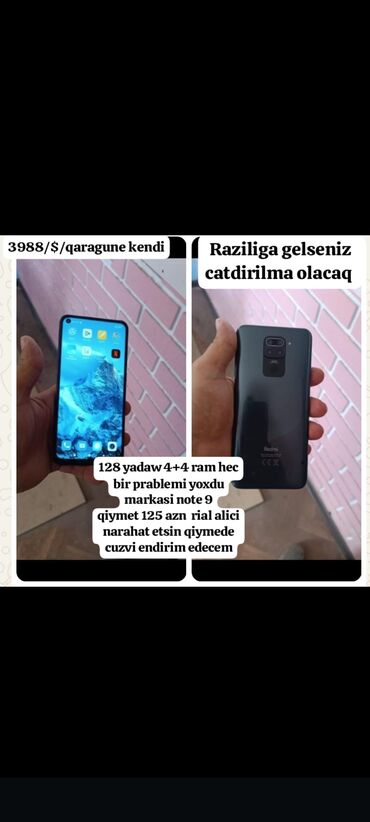 redmi 9c kabrolari: Redmi Note 9, 128 GB, rəng - Qara