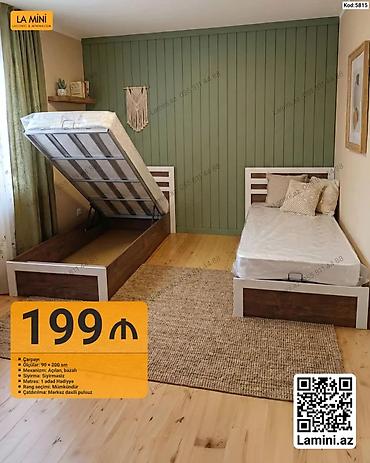 Çarpayı – Açılan, bazalı model - Ölçü: 90 × 200 sm - Mexanizm lalafo.az -da Çarpayı – Açılan, bazalı model - Ölçü: 90 × 200 sm - Mexanizm