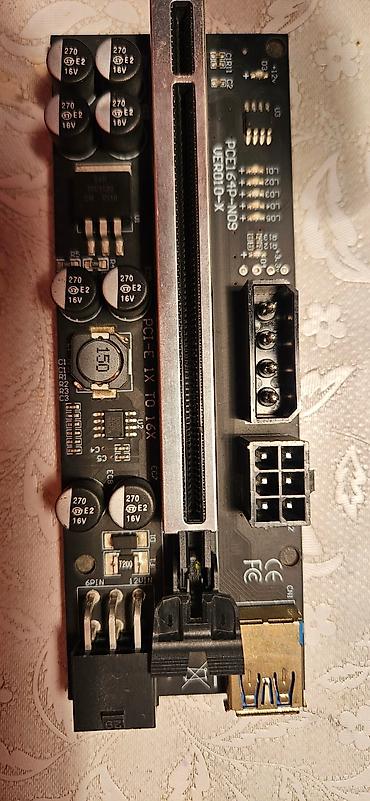 кронштейн для видеокарты: PCI-E riser dəsti – PCI-E 1x → 16x (model: PCE164P-N03, VER 006S) — 6