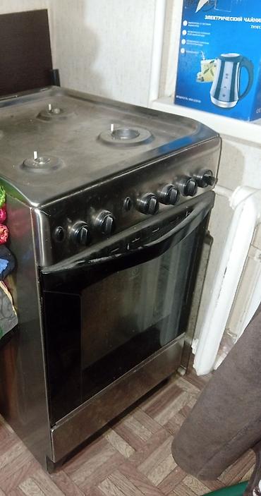 Техника и электроника: Газовая печь, Indesit, Б/у, Напольная, цвет - Серебристый, Полная оплата — 1