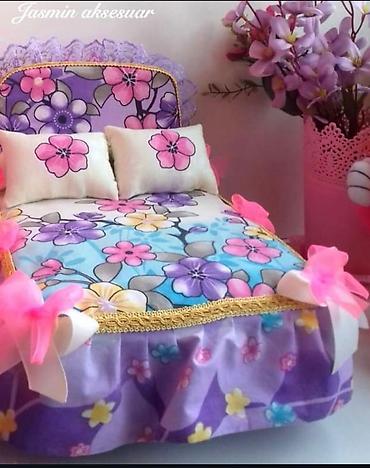 Sifarişlə yataq dəstləri: Məhsul: Əl işı miniatür mebel dəsti – kuklalar üçün yataq və divanlar — 12