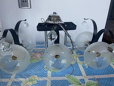 İşıqlandırma: Çılçıraq, 6 lampa, Şüşə — 3