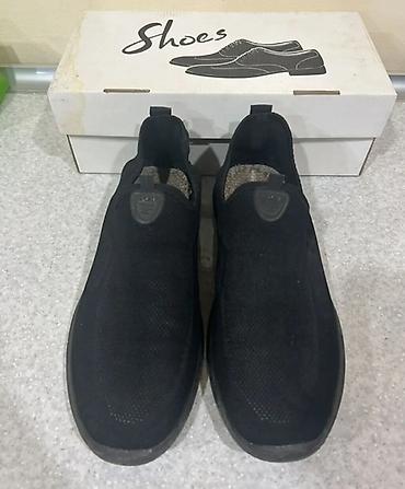 Детская одежда и обувь: Qara rəngli kişi slip-on ayaqqabıları - Model: slip-on (bağsız), üst — 2