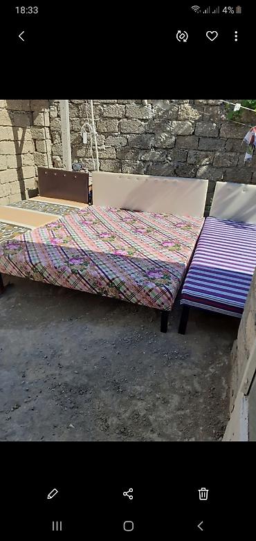 Çarpayı Taza hazırı var Çatdırılma var 1 nafarlik 50 manat 2 nafarlik