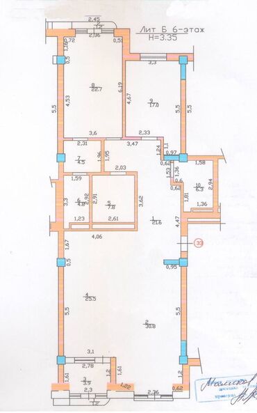 Продажа квартир: 3 комнаты, 145 м², Элитка, 6 этаж, ПСО (под самоотделку) at lalafo.kg — 9 Продажа квартир: 3 комнаты, 145 м², Элитка, 6 этаж, ПСО (под самоотделку) — 9
