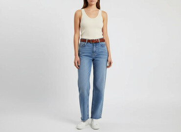 czarne sandaly lasocki: Denim, Jeans for women, size S
