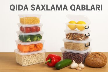 Yemək konteynerləri: Evdə, mətbəxdə, avtomobildə və ofisdə istifadə üçün mükəmməl şəffaf — 5