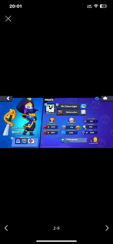 Video oyunlar üçün aksesuarlar: Brawl Stars hesabı – detallı məlumat - Kupa: 9437 (profildə “Tüm — 2