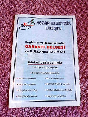 transformator satisi: Yeni, Sənaye üçün, 1 faza, Gərginliy stabilizatoru, 220 V, Ünvandan götürmə, Kredit yoxdur — 2