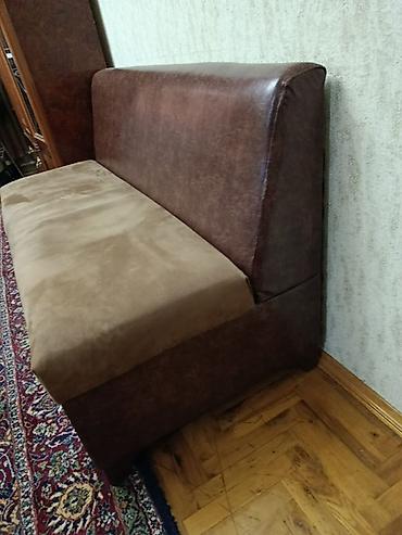 taburet: İkiqat funksiyalı oturacaq-çəkmece (banketka) - Material: qəhvəyi — 3