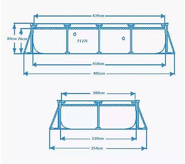 Бассейны: Каркасный бассейн Intex 450x220x84 см Купить в Бишкеке Каркасный — 5