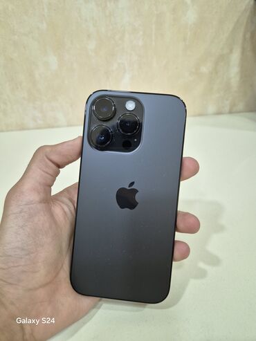 apple telefon kontakt: IPhone 14 Pro, 256 GB, Qara, Face ID, Barmaq izi