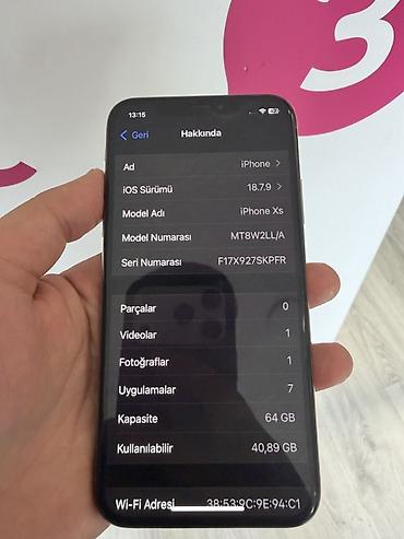 ikinci el tv satış: IPhone Xs, 64 GB, Qızılı, Simsiz şarj, Face ID — 9