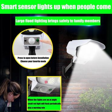 LED lampalar: Günəş ☀️⛅ enerjisi ilə işləyən sensorlu kamera 📷 formasında lampa LED -da lalafo.az — 6 LED lampalar: Günəş ☀️⛅ enerjisi ilə işləyən sensorlu kamera 📷 formasında lampa LED — 6