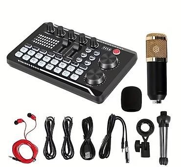 kontakt home mikrofon: Səs kartı və studiya mikrofonu komplekti – canlı yayım, podkast — 1