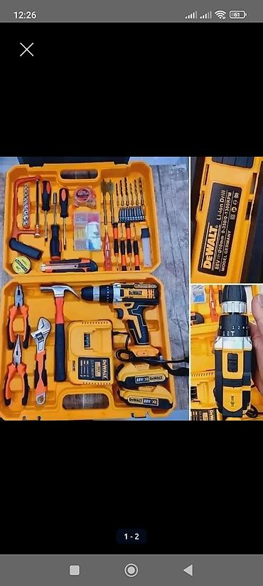 dewalt drel: Yeni Drel dəsti, Drel-şurupaçan — 1