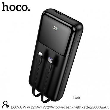 power case: Power Bank HOCO DB99A Way 22.5W + PD 20W (20000 мА·ч), Black - — 1