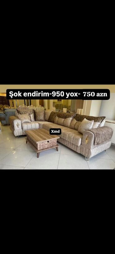 Divanlar: Künc divan, Açılmayan, Bazasız, Vеlur parça — 17