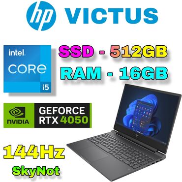 HP: Yeni HP Victus, 15.6 ", Intel Core i5, 512 GB, Pulsuz çatdırılma