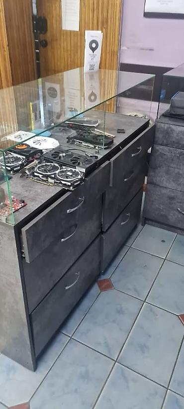 полки б у: Офисный стеллаж, Б/у, ЛДСП, Самовывоз, цвет - Серый — 3