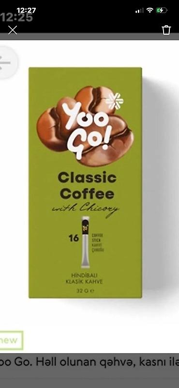 масло гхи купить: Yoo Go! Classic Coffee with Chicory – həll olunan qəhvə - Növ — 1