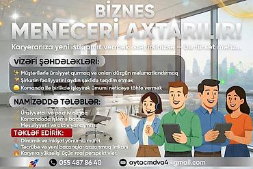 katibə isi: Ofis menecer, katib tələb olunur, 18-29 yaş, 1 ildən az təcrübə — 1