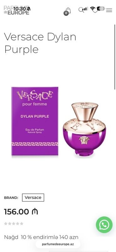 az.oriflame.com daxil: Versace Dylan Purple Eau de Parfum – qadınlar üçün - Brend: Versace -