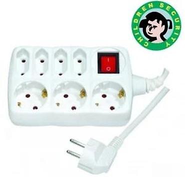 Produžni kablovi: Produžni razvodnik sa prekidačem – 7 priključaka - Ukupno 7 utičnica — 10